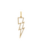 Hollow Lightning Bolt Pendant - YG